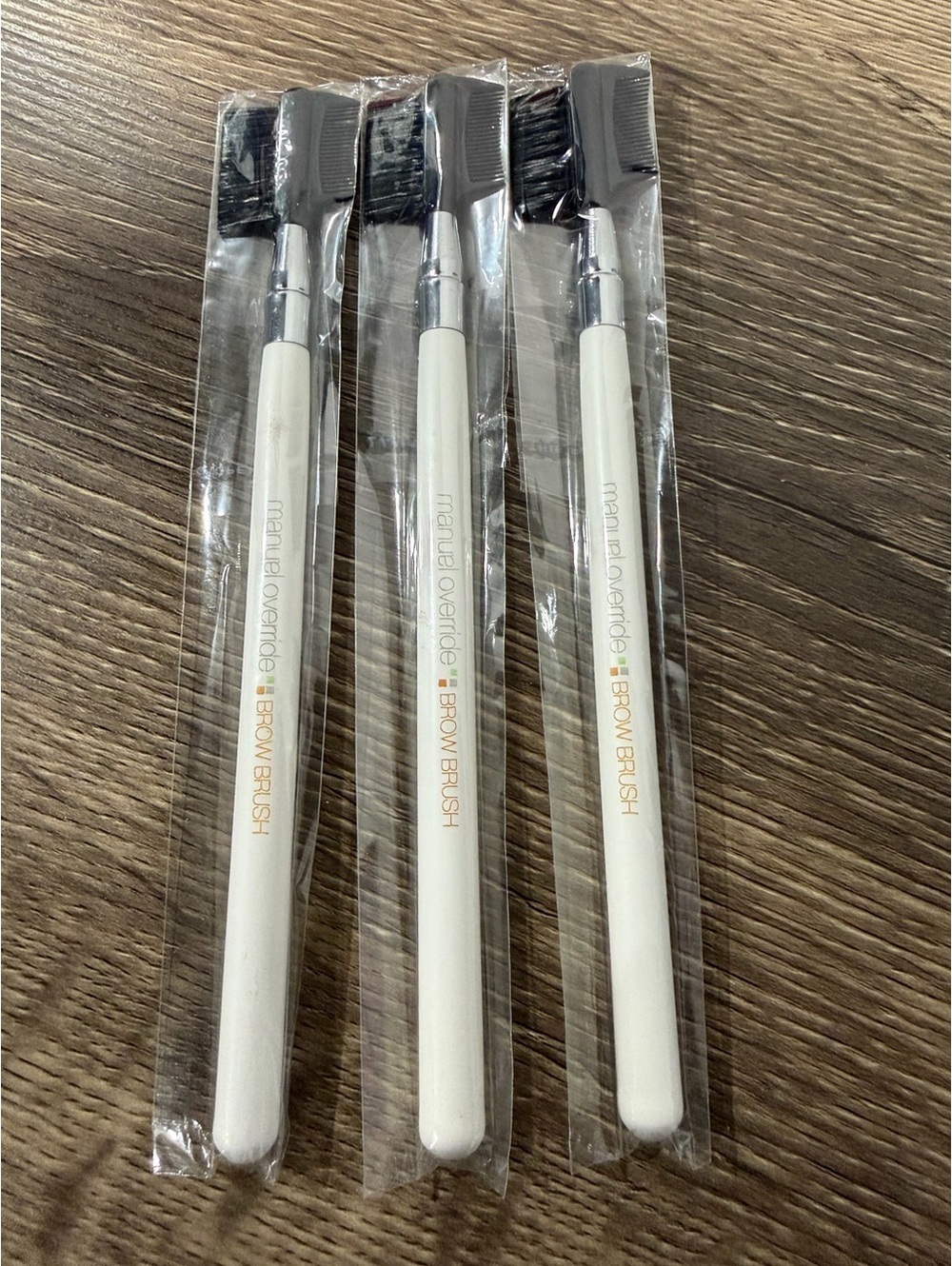 3 x Manual Override Brow Brush Bundle NEW